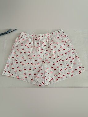 White Cotton Cherry-Print Men's Boxer Shorts